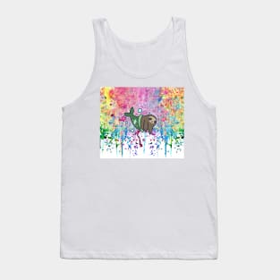 MerSloth Rainbow Paint Drip Tank Top